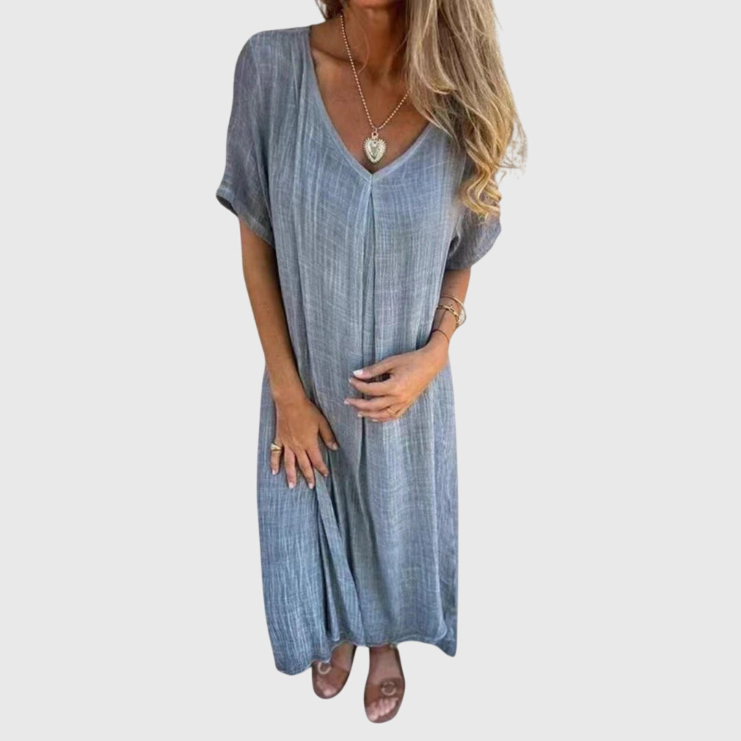 Mirjam | Leichtes und Elegantes V-Ausschnitt Kleid