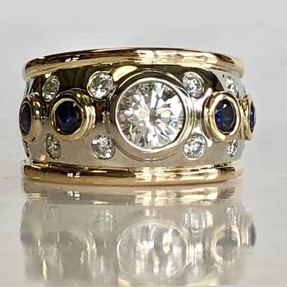 Vintage Ring in Zirkonia Goldvergoldet