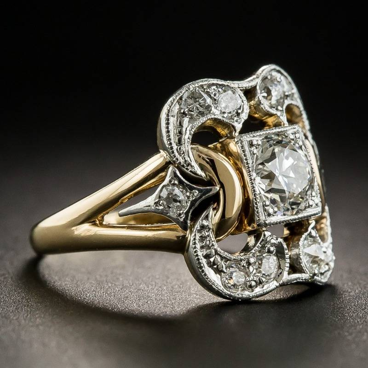 Vintage Goldring Zirkonia