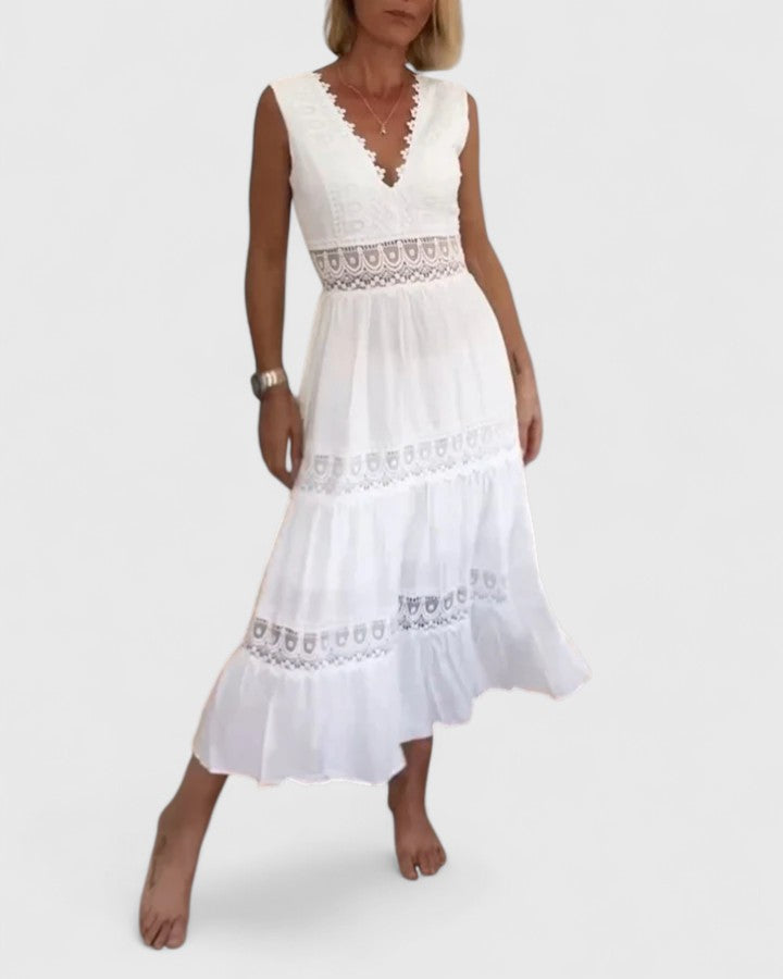 Caroline | Elegante Midi Kleid