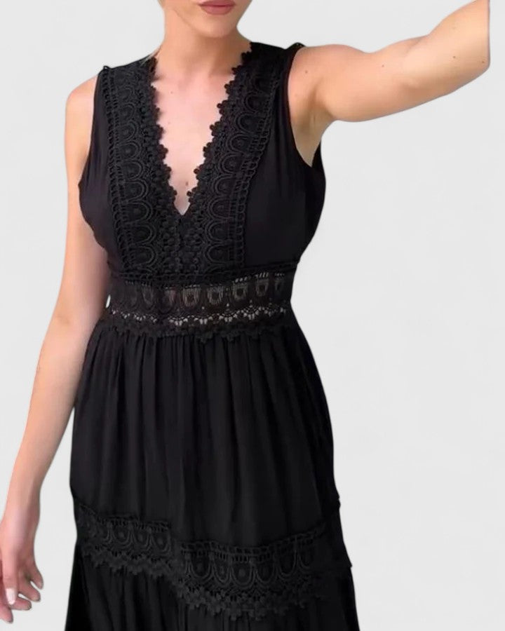 Caroline | Elegante Midi Kleid