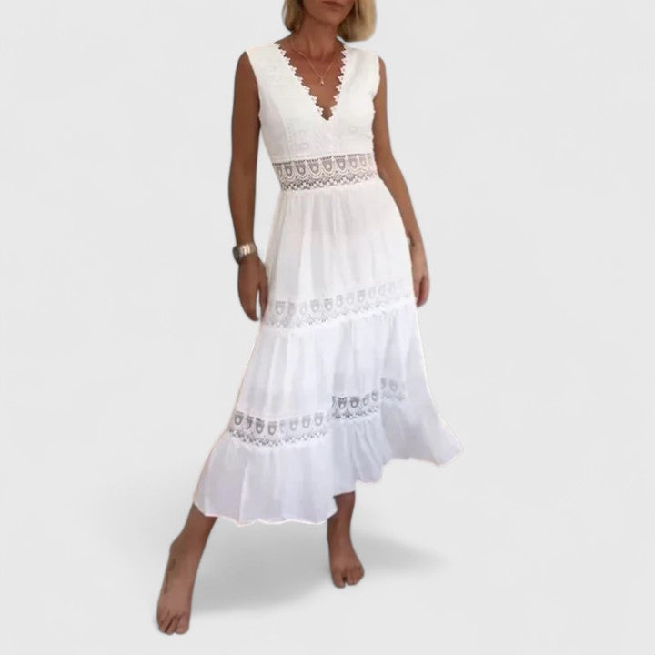 Caroline | Elegante Midi Kleid