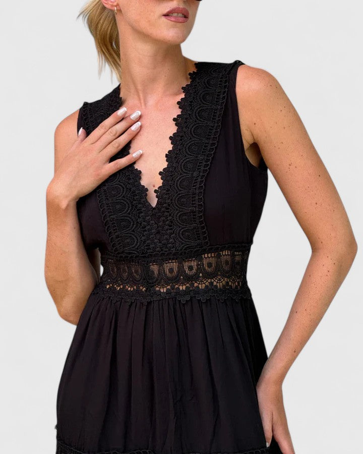 Caroline | Elegante Midi Kleid