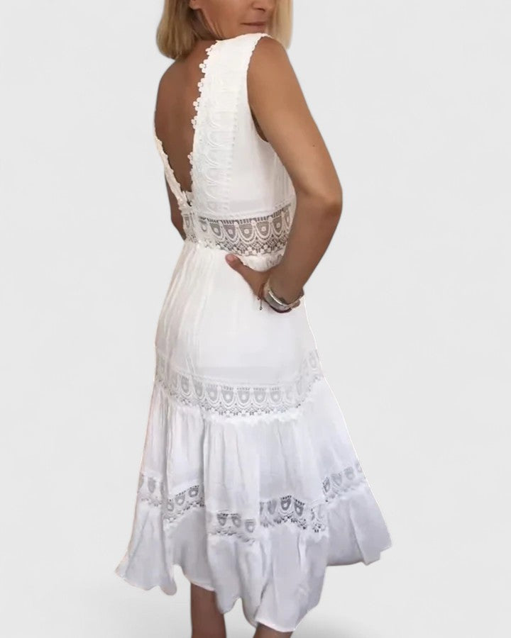 Caroline | Elegante Midi Kleid
