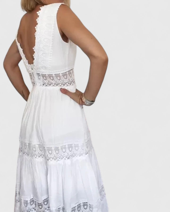 Caroline | Elegante Midi Kleid