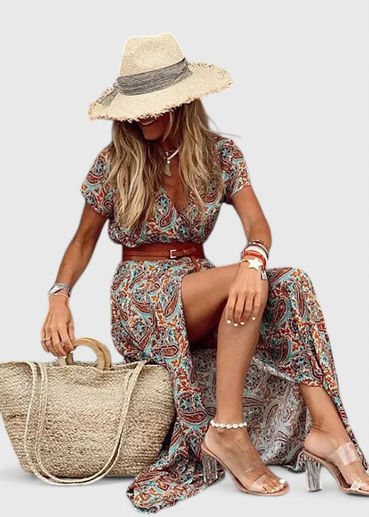 Caroline | Elegantes Maxi Boho Kleid