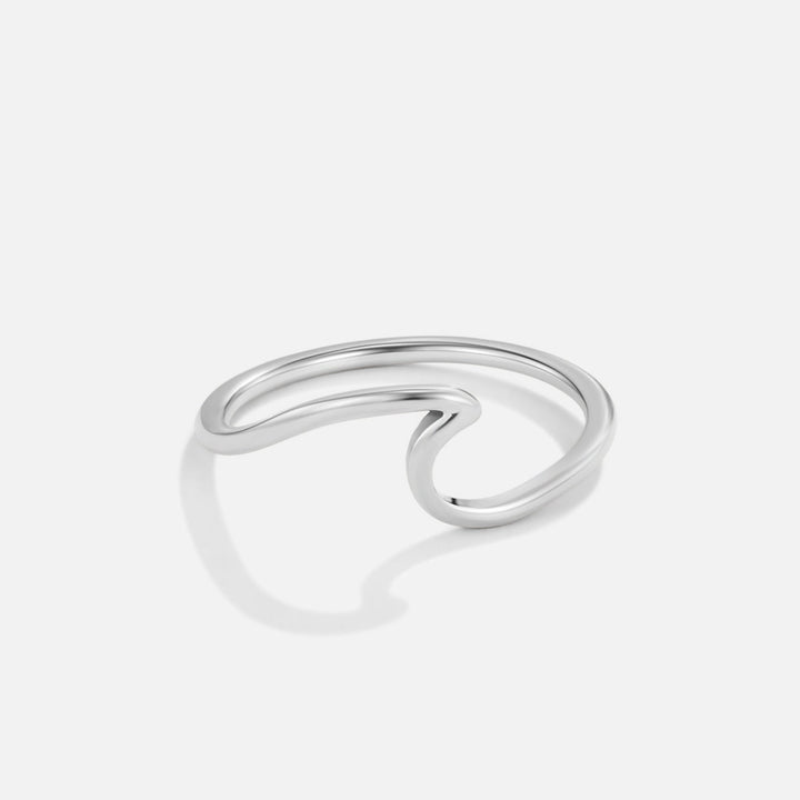 Wellenförmiger Silberner Imari Ring