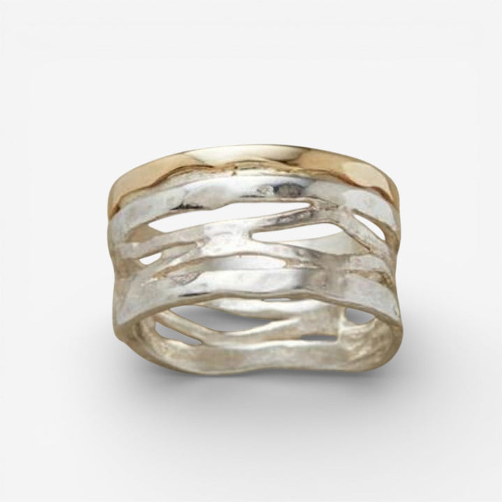 Vintage Ring aus Gold und Silber