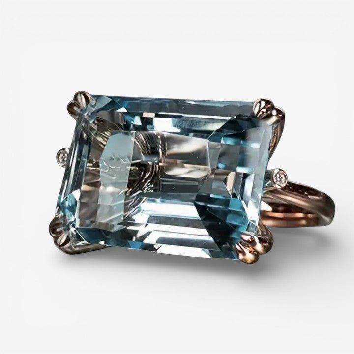 Vintage Blau Zirkonia Ring