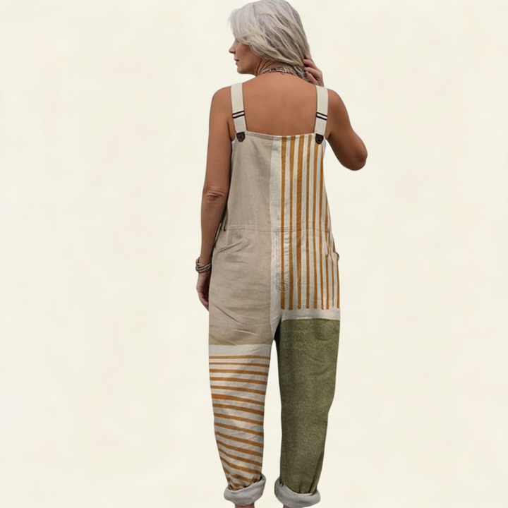 Juliette | natürliche gestreifte, helle und raffinierte Kleid