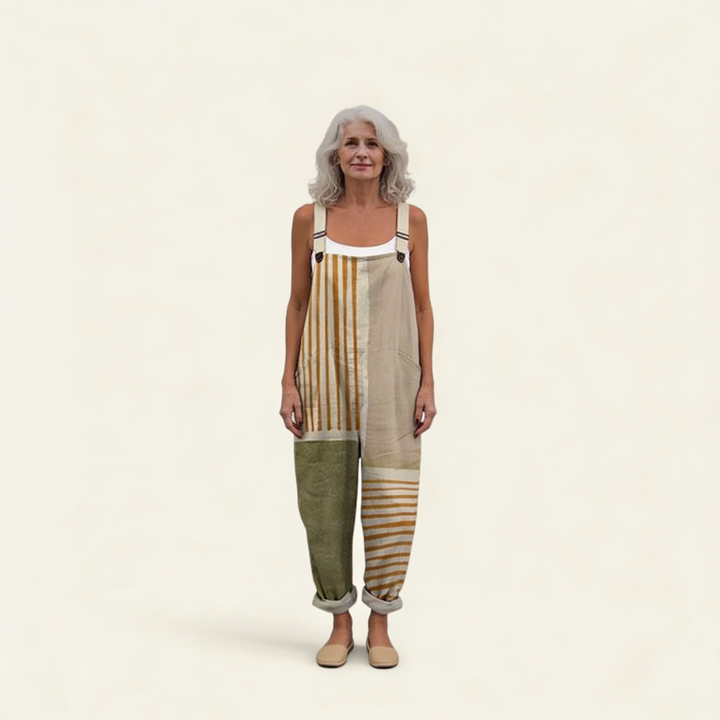 Juliette | natürliche gestreifte, helle und raffinierte Kleid