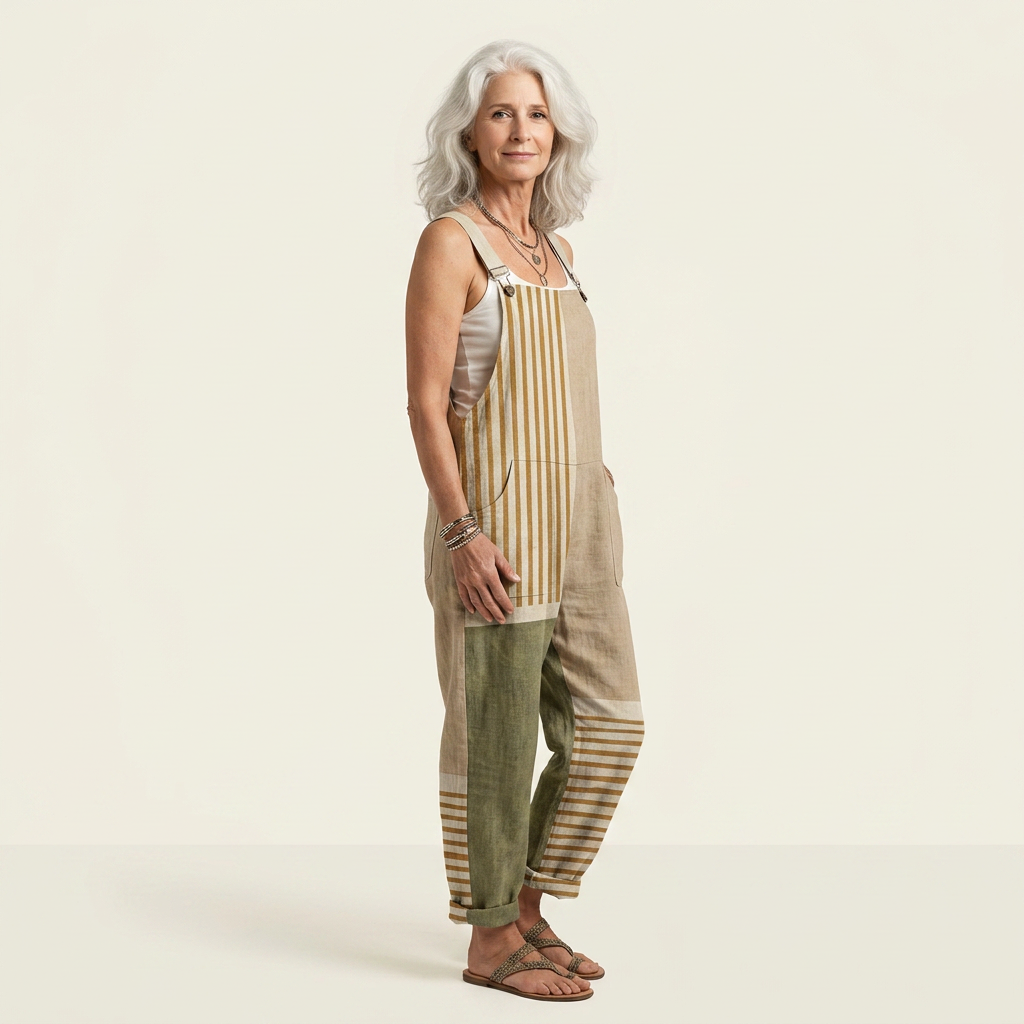 Juliette | natürliche gestreifte, helle und raffinierte Kleid