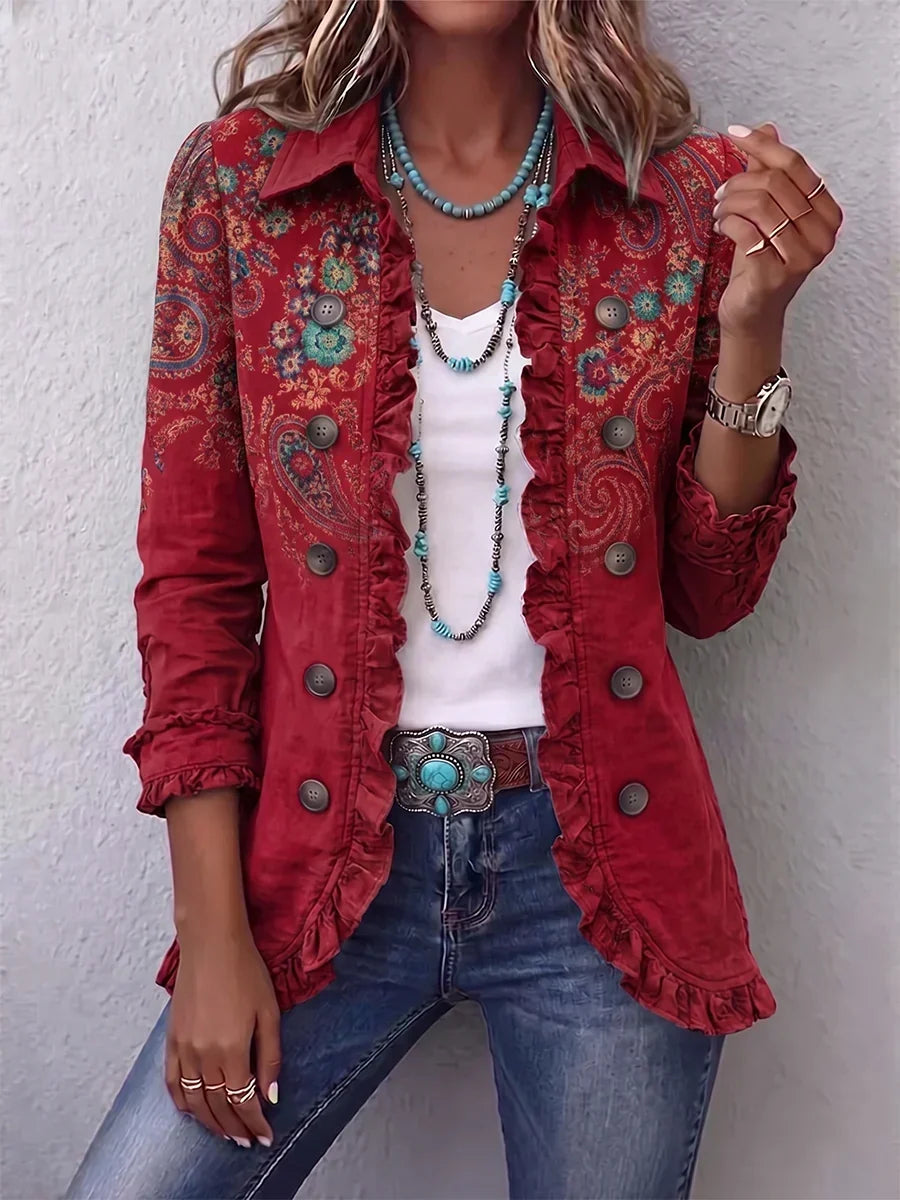 Sylvie | Bohemian Paisley Rüschenjacke