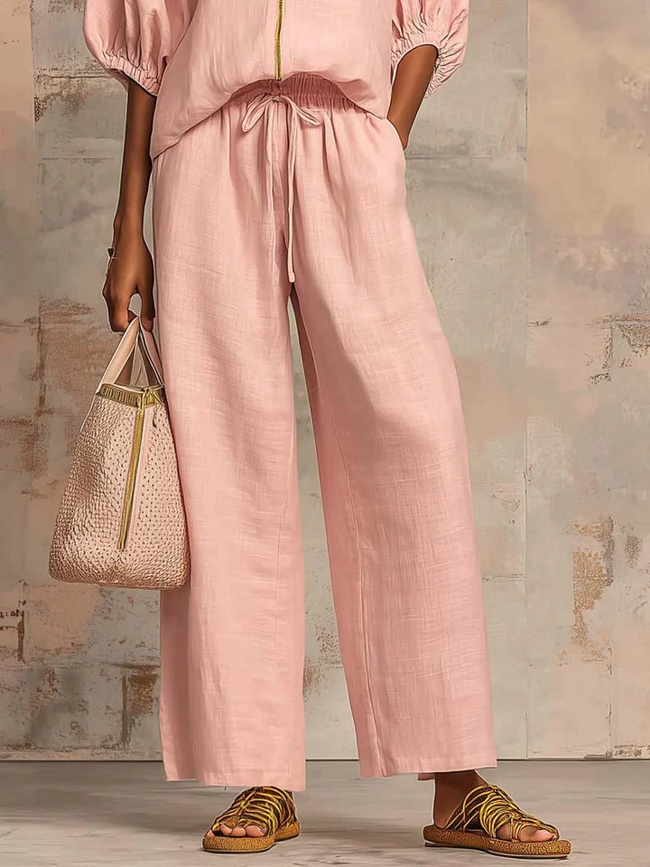 Henrietta | Zweiteiliges Outfit mit Bluse und lockerer Hose
