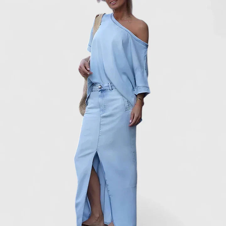 Lydia | Elegantes Maxi-Rock-Set