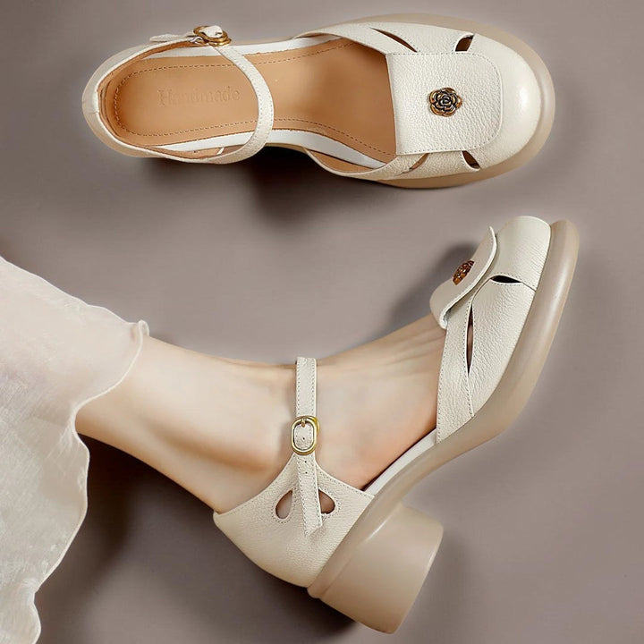 SANNE | PLATTFORM-SANDALEN MIT RIEGEL
